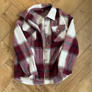 Womens small plaid shacket